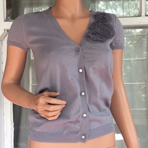 J. Crew shortsleeved cardigan sweater